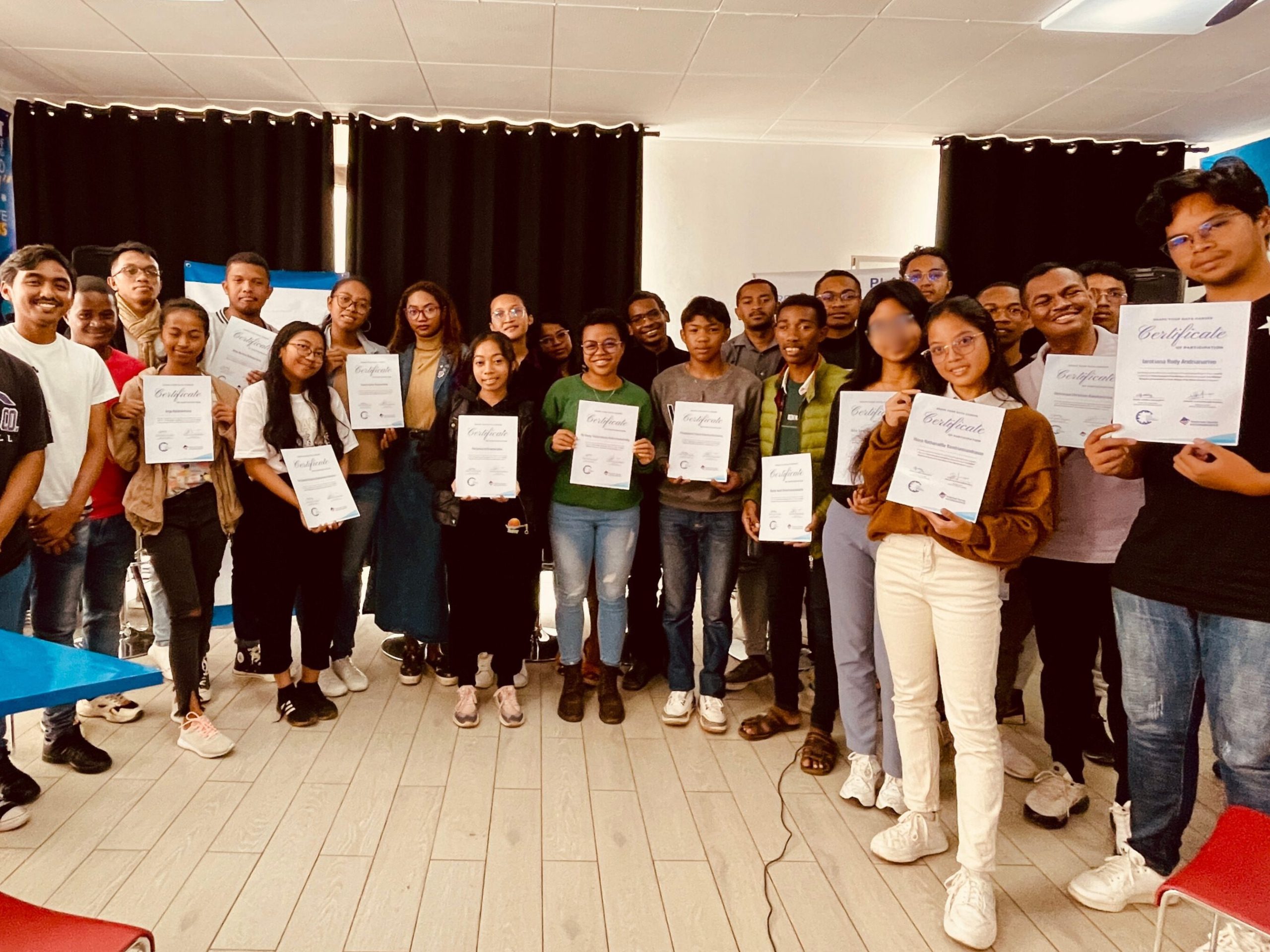 The first cohort of Shape your Data Career with their certificates of completion